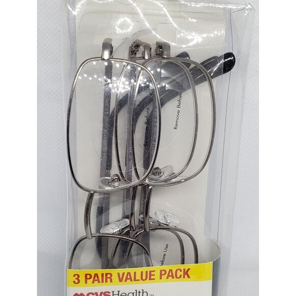 Read in Style with CVS Health +1.00 FGX Jacob 2.0 Reading Glasses 3 Pair Value - Picture 2 of 12